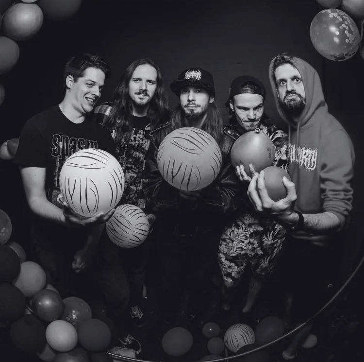 At Hellsinki Metal Festival, we sat down with Germain Bodeus (bass) and Griska Lutgen (pitched vocals) of Brutal Sphincter