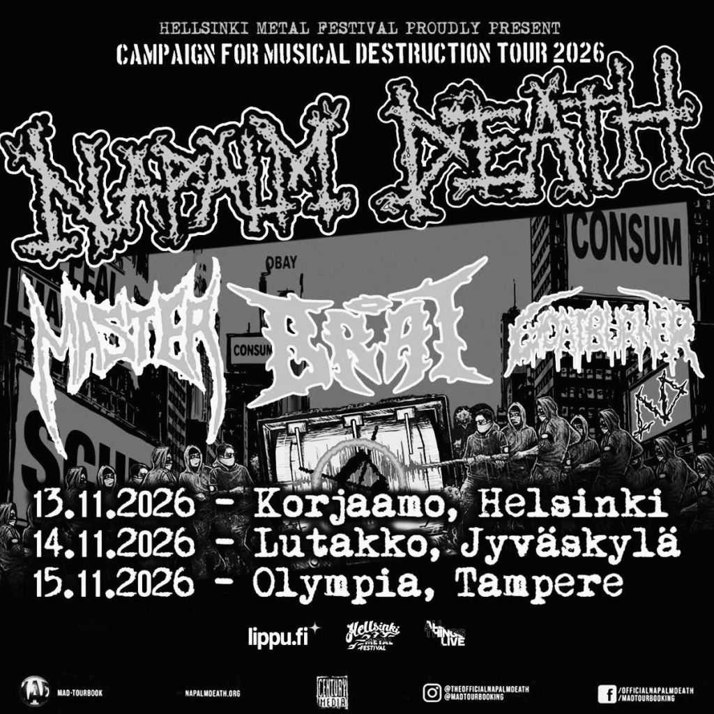 Napalm Death bring legendary “Campaign for Musical Destruction” tour to Finland this November