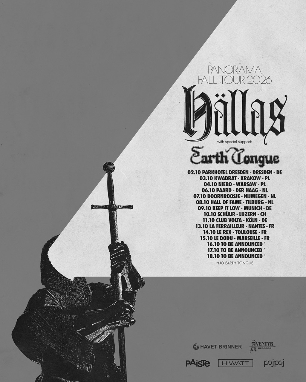 Hällas announce new European tour