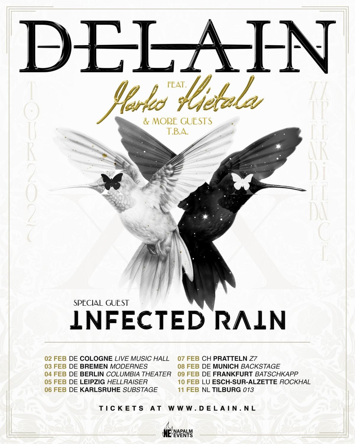 DELAIN Announce 2027 Tour Dates Featuring Marko Hietala